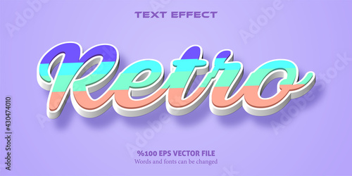 Retro-style and aesthetic editable font style: Retro
