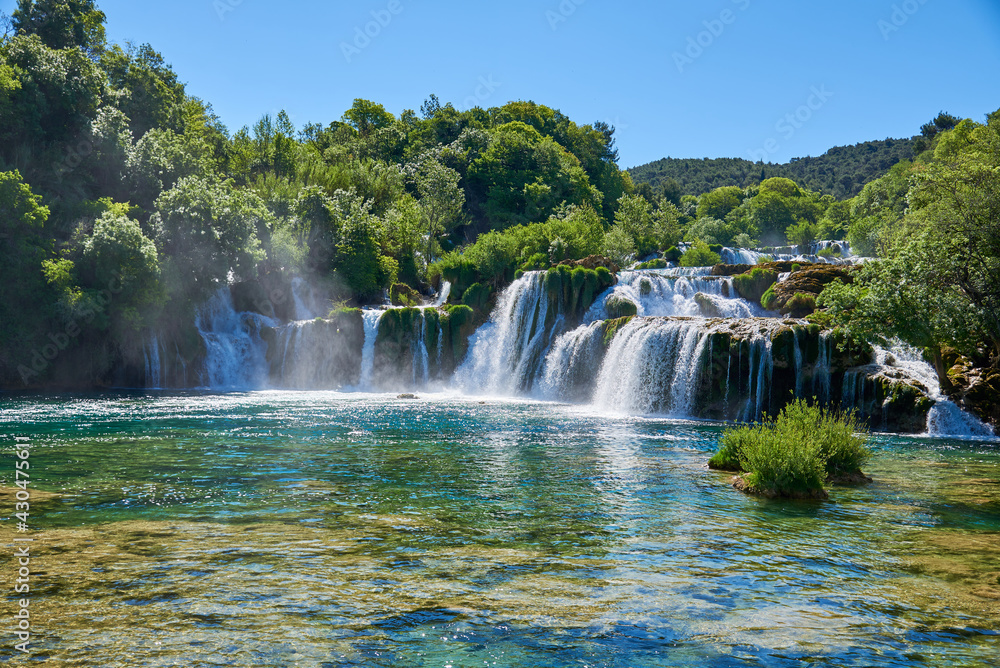 Krka Wasserfälle im Nationalpark in Kroatien Krka Wasserfälle im Nationalpark in Kroatien