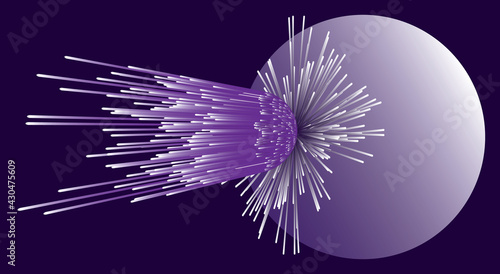 Asteroid comet hits Planet. Cosmic catastrophe
