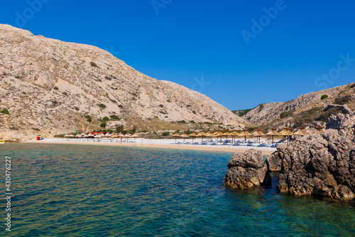 View of the Oprna bay in the Krk island  Croatia