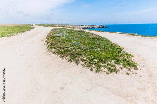 Rocky coast of the Tarkhankut peninsula - the westernmost part of Crimea