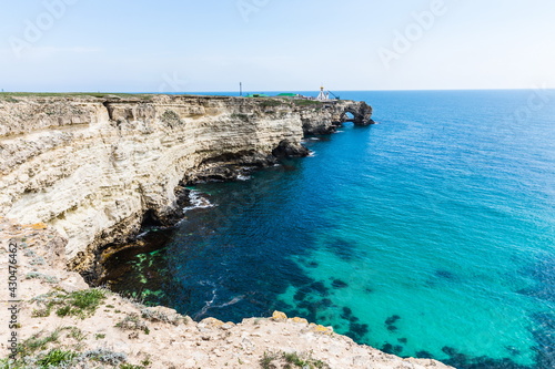 Fotografi Rocky coast of the Tarkhankut peninsula - the westernmost part of Crimea