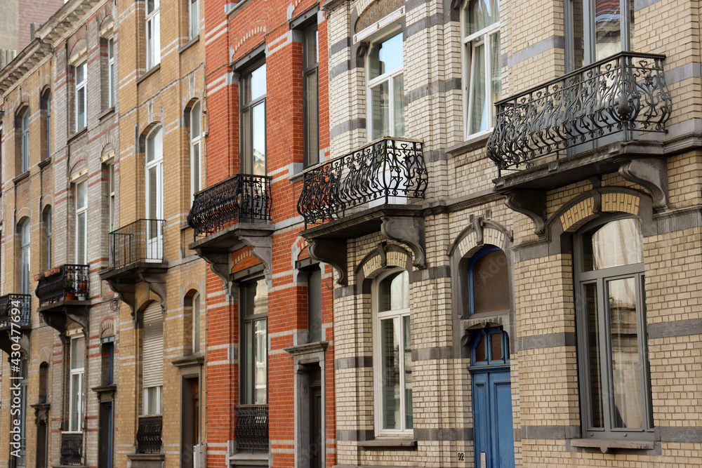 Fototapeta premium Schöne Altbaufassaden in Brüssel