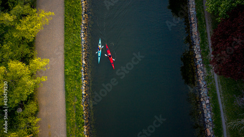 Photography Sunset over canal in a park in Stockholm Sweden