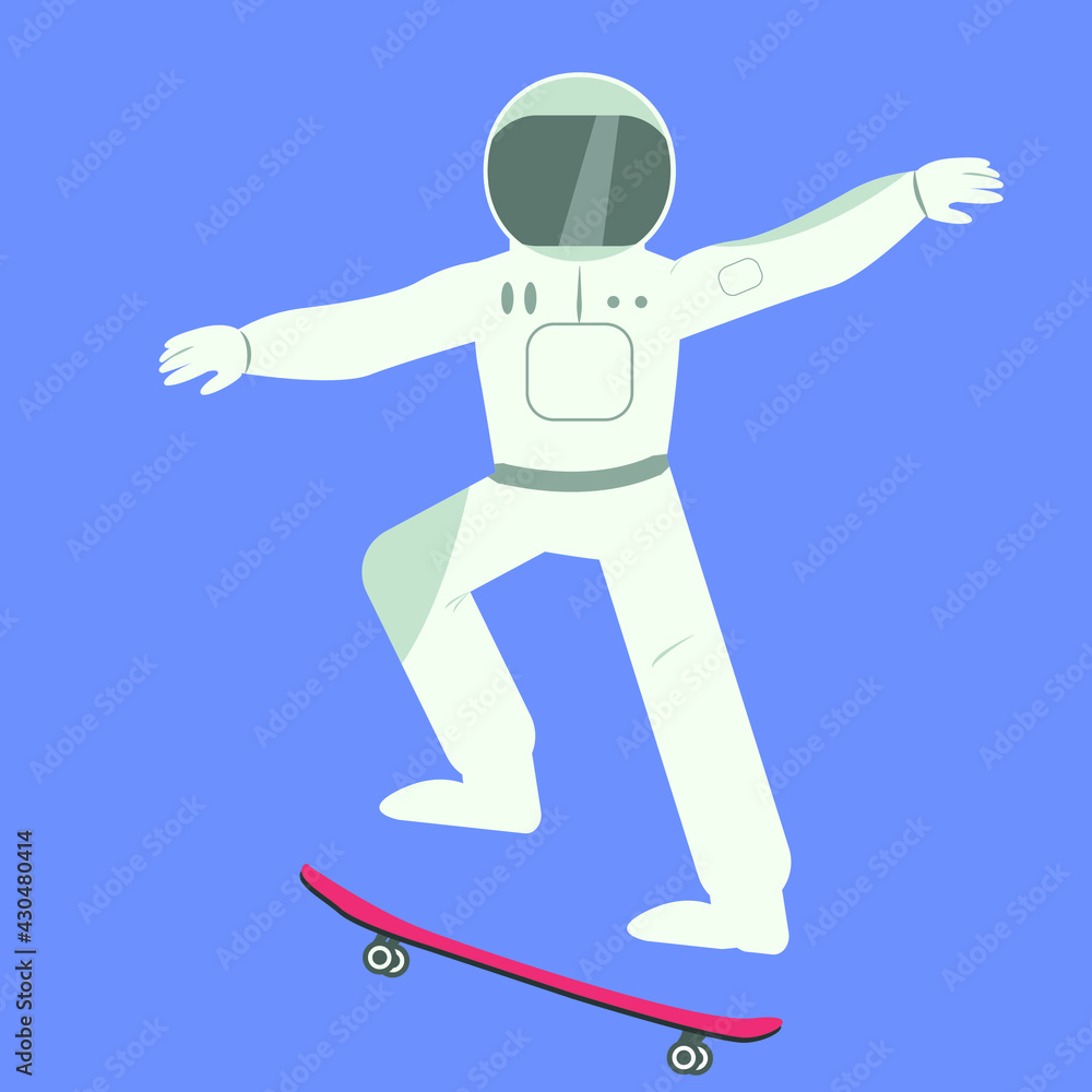 cosmonaut skater in space 