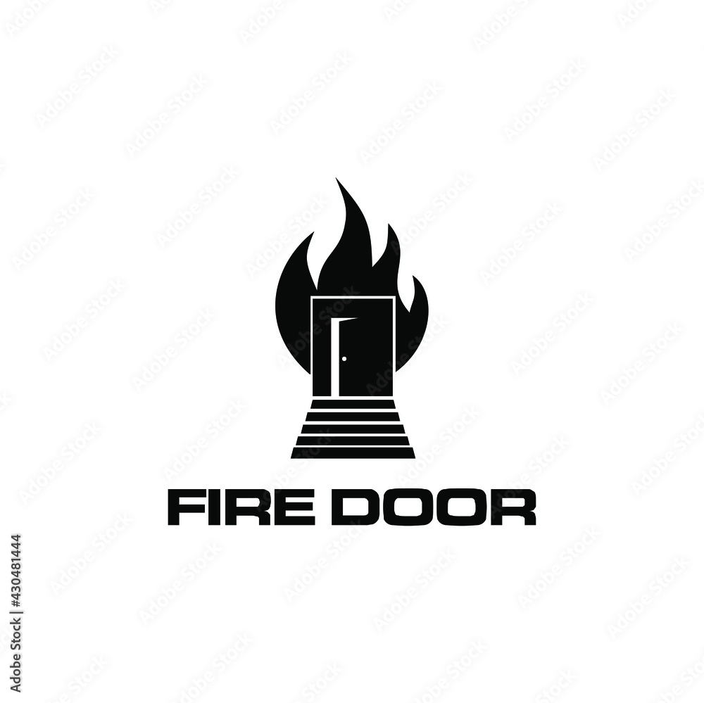 fire door symbol vector logo design fire door symbol vector logo design