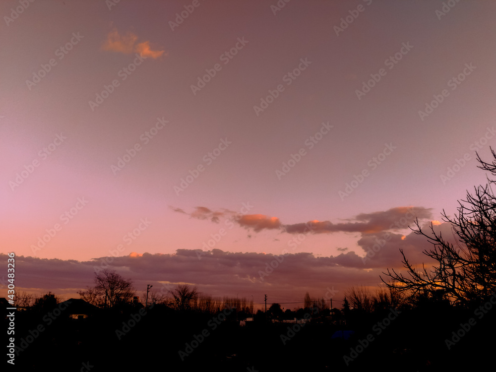 Fototapeta premium sunset in the rustic