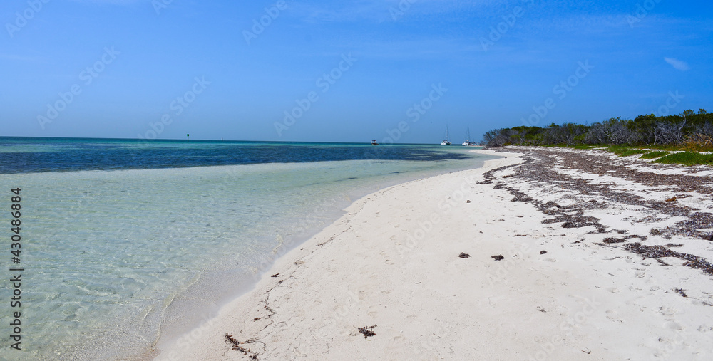 Obraz premium Boca Grande Island south of Key West in the Florida Keys with private white sand beaches and a little bit of paradise