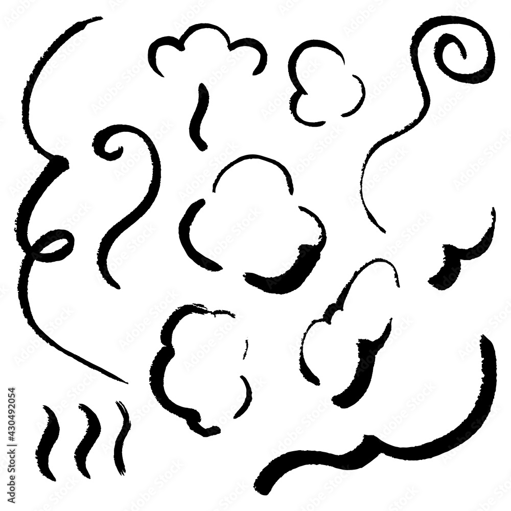 イラスト素材 筆 湯気 雲 セット Stock Vector Adobe Stock イラスト素材 筆 湯気 雲 セット Stock Vector Adobe Stock
