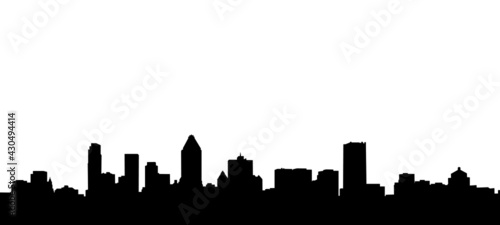 Montreal City Skyline Silhouette Illustration