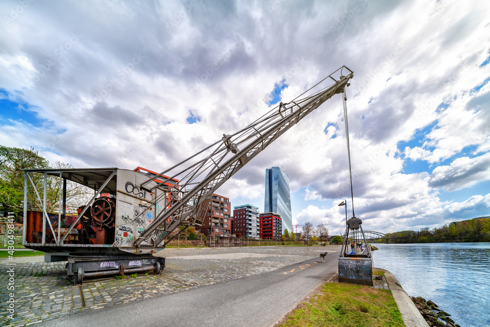 Former Ruhrort shipyard in the eastern harbor of Frankfurt am Main