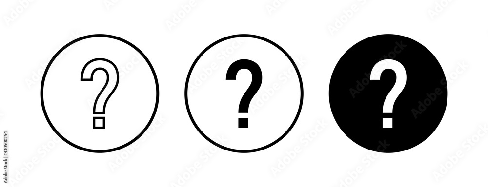 Question Icons set. Question mark sign. help icon. Faq Question Icons set. Question mark sign. help icon. Faq