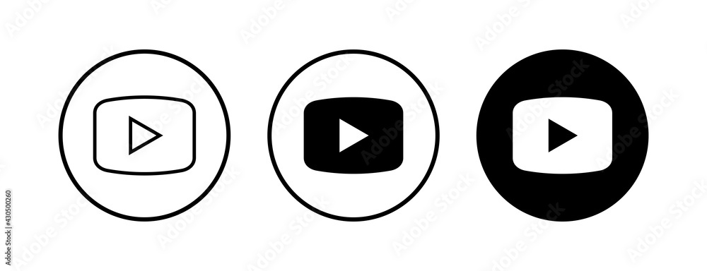 play Icons set. Play button vector icon. Video icon vector play Icons set. Play button vector icon. Video icon vector