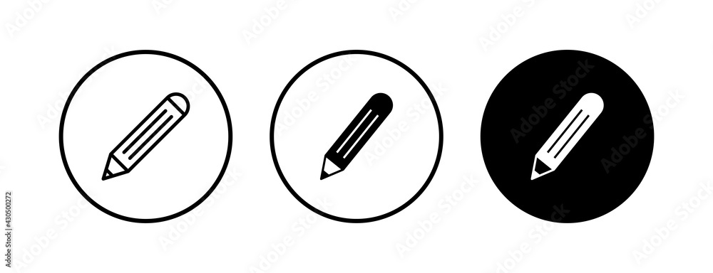 Pencil icons set. Pencil vector icon Pencil icons set. Pencil vector icon