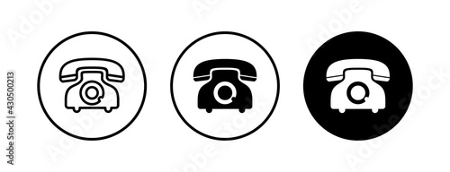 Telephone icons set. Phone icon vector. Call icon vector.