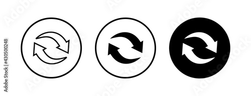 Refresh icons set. Reload icon vector. Update icon. convert icon