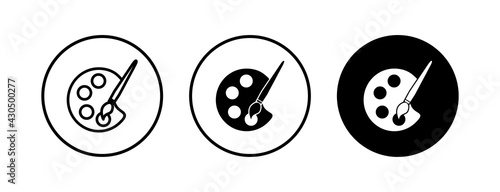 Paint icons set. Paint brush vector icon. Paint roller icon