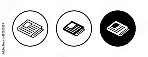 Newspaper icons set. news paper icon vector