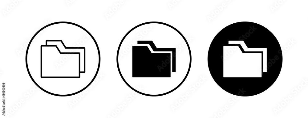 Archive folders icons set. binders vector icon Archive folders icons set. binders vector icon