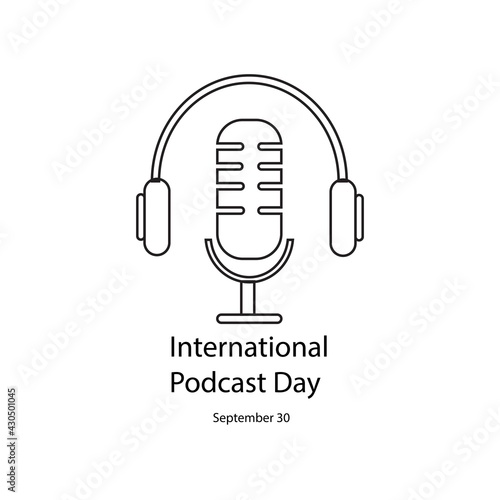 International Podcast Day sign and Logo