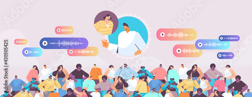 people communicate by voice messages audio chat application social media online communication