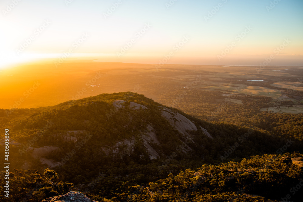 sunset over the mt Cameron