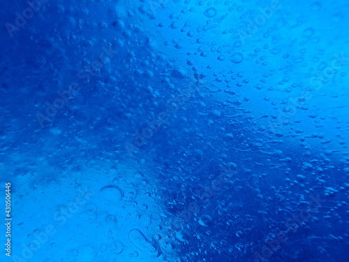 Macro shot of frozen surface