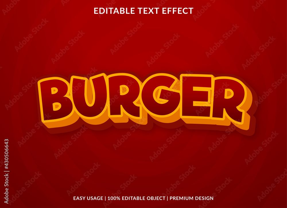 burger text effect template design use for business logo and brand burger text effect template design use for business logo and brand