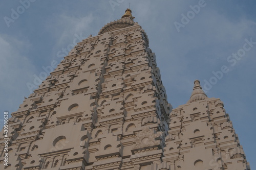 a beautiful temple with buddhist carved on the wall, pathumthani, Thailand photo