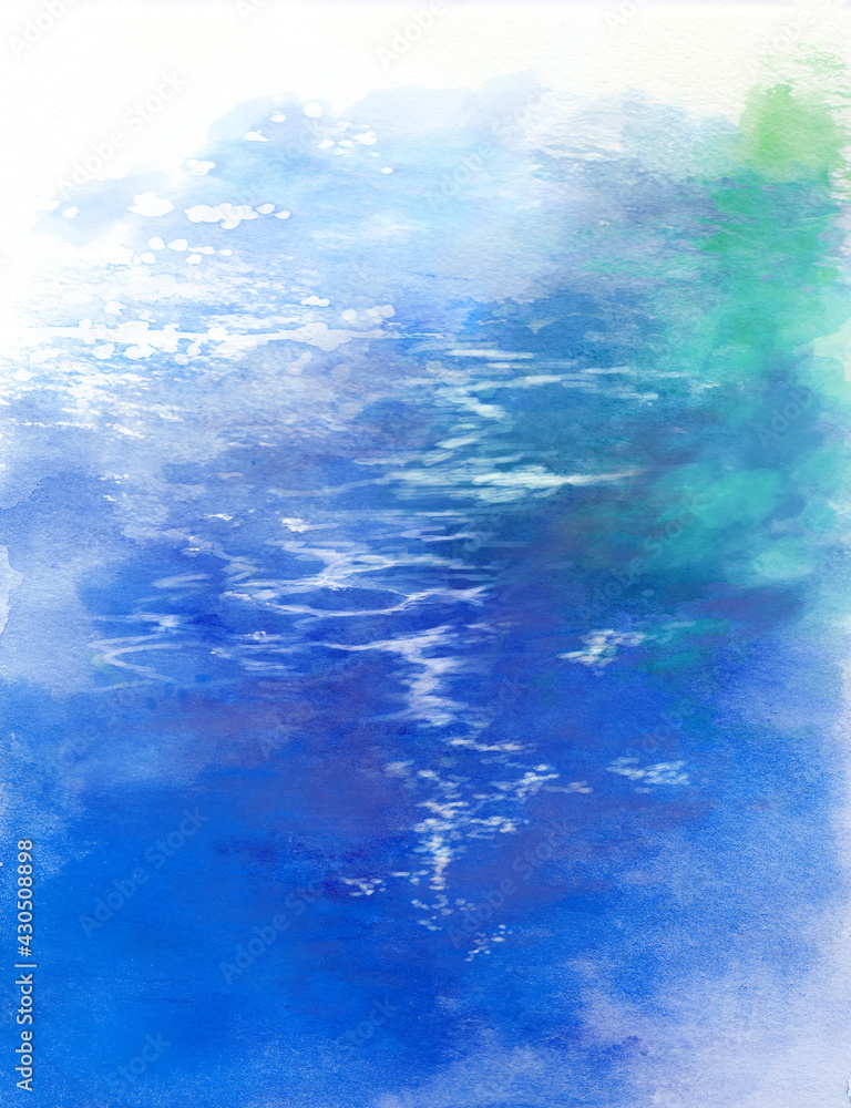 夏の海をイメージした風景イラスト Stock Illustration Adobe Stock
