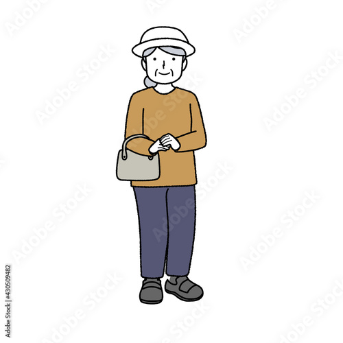 Senior woman looking to go out