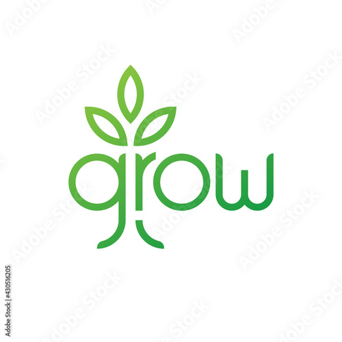 Grow logo, Usable for Business, Healthcare, Farm and Ecology Logos