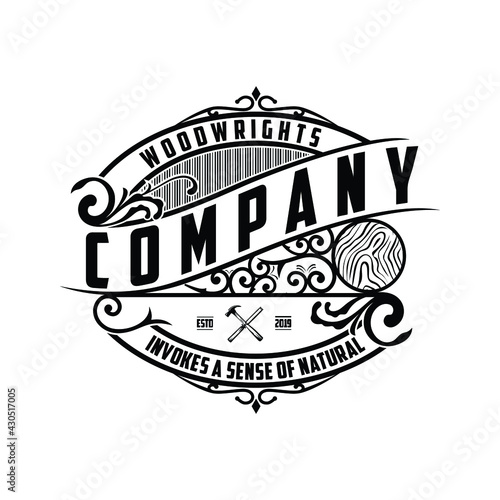 Woodwrights sense of natural illustration vector
