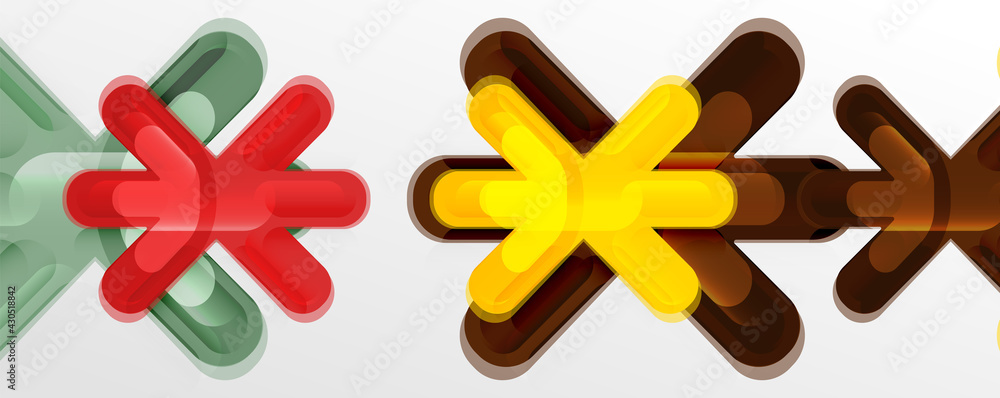 Abstract glossy crosses background for business or technology presentations, internet posters or web brochure covers Abstract glossy crosses background for business or technology presentations, internet posters or web brochure covers