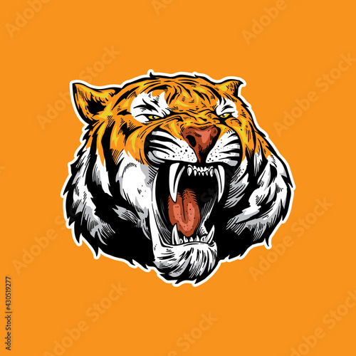 illustration tiger roar