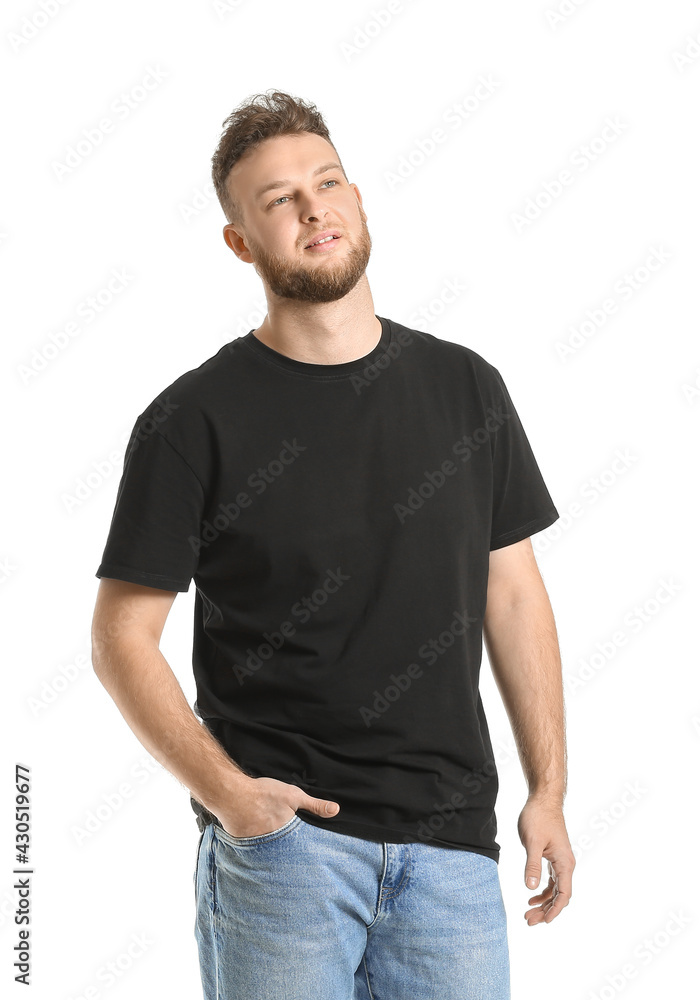 Portrait of handsome man on white background Portrait of handsome man on white background
