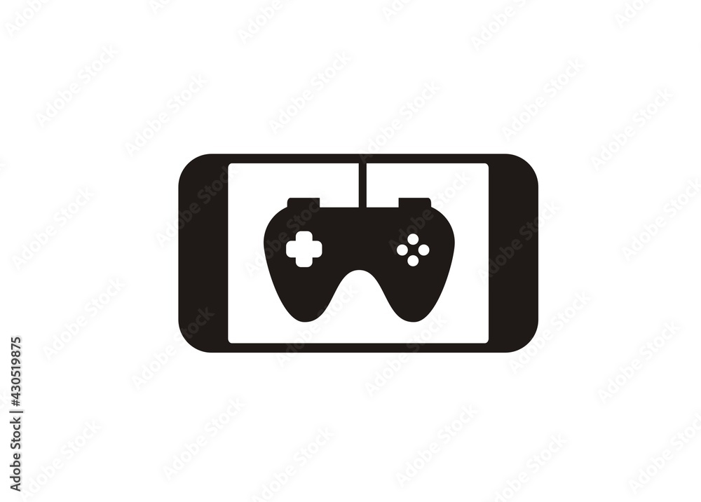 Mobile game. Simple illustration in black and white. Mobile game. Simple illustration in black and white.