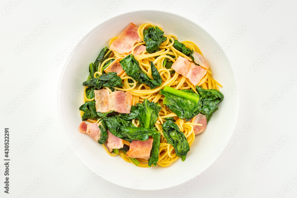 小松菜とベーコンのパスタ 小松菜とベーコンのパスタ