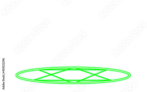 Green hexagram magic circle effect
