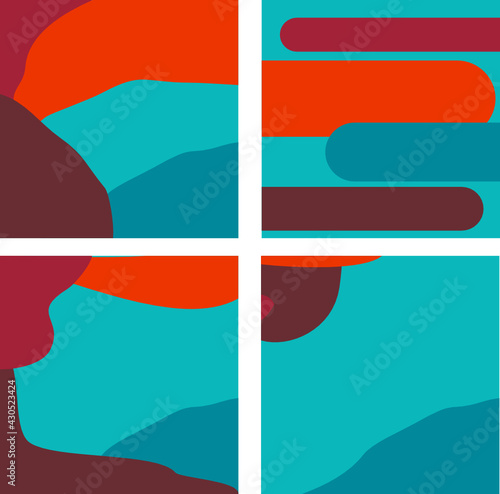 abstraction, abstract, background, postcard, pop-art, bright colors, turquoise, red, combinations, art