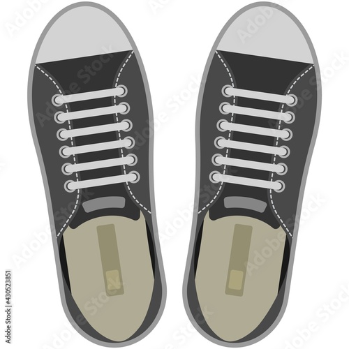 Vector footwear shoe illustration on white background