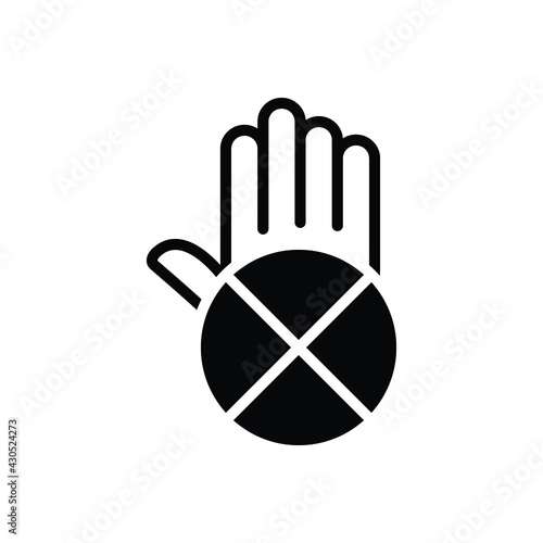 Black solid icon for exclusion