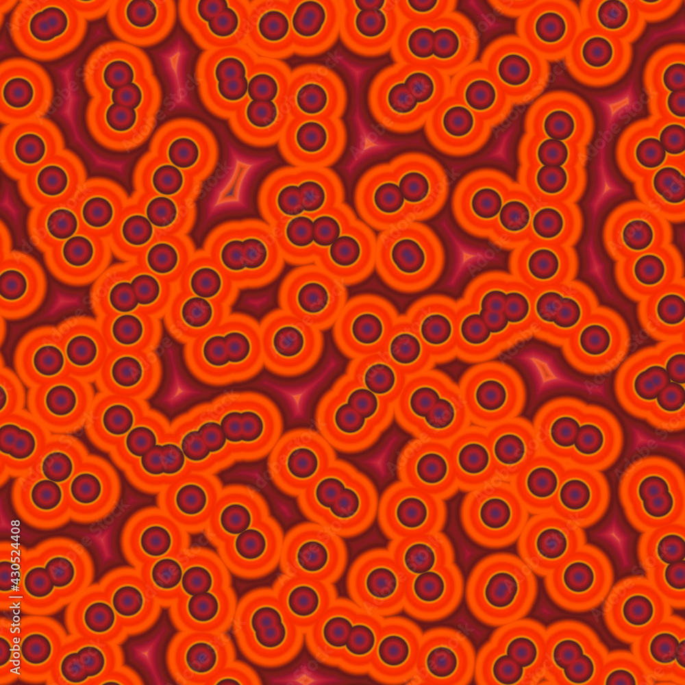 Orange bacteria virus design abstract background with circles