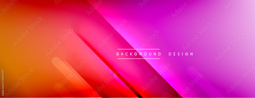 Dynamic lines abstract background. 3D shadow effects and fluid gradients. Modern overlapping forms