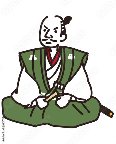 シンプルタッチの織田信長のイラスト