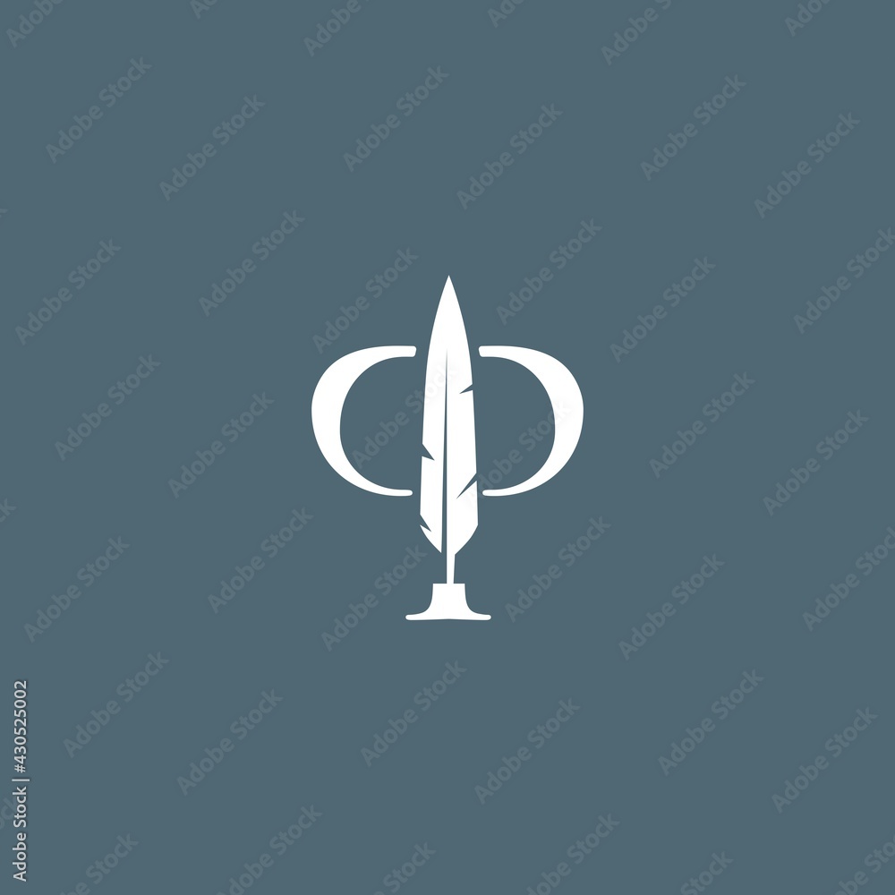 pp letter mark feather pen signature quill double p logo vector icon illustration pp letter mark feather pen signature quill double p logo vector icon illustration