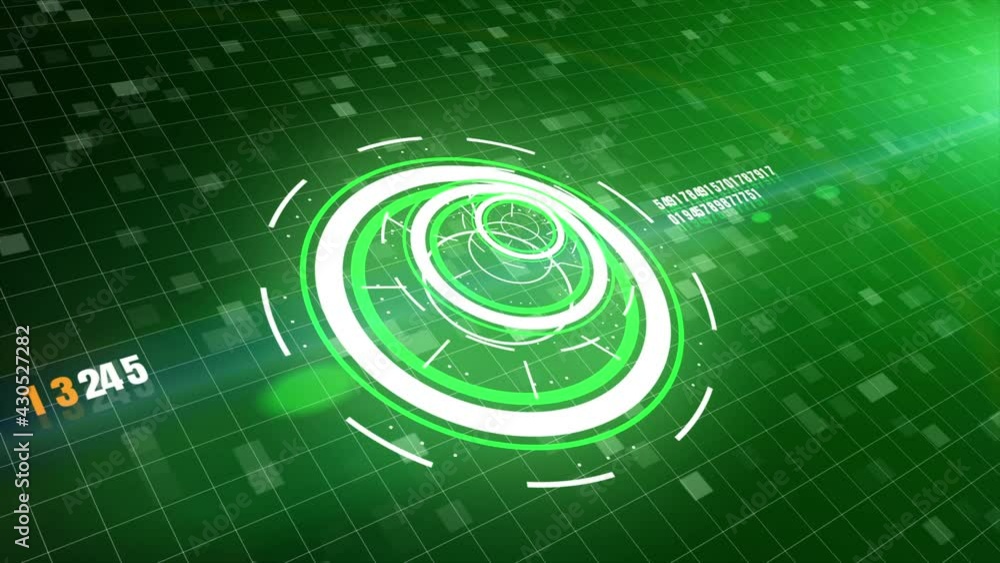 Digital HUD green elements future technology sci fi, Graphical user ...