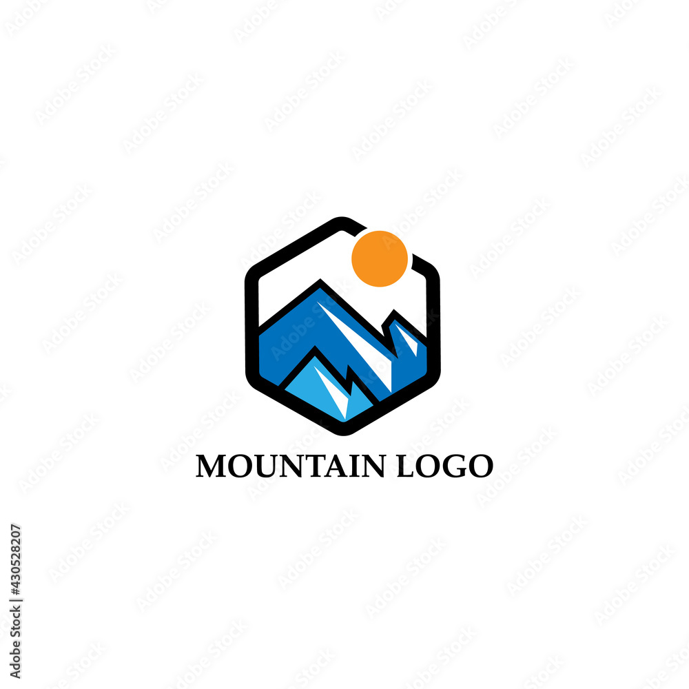 mountain logo vector illustration concept, icon, element and template for company mountain logo vector illustration concept, icon, element and template for company