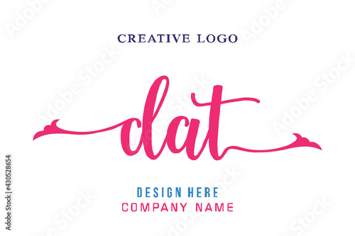 DAT lettering logo is simple, easy to understand and authoritative