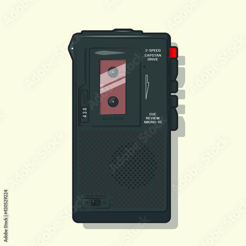 Old voice recorder. Voice recording.